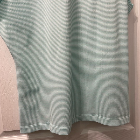 Vineyard Vines Performance Polo Shirt Women’s Striped Sleeveless Golf Large Teal - Picture 9 of 10